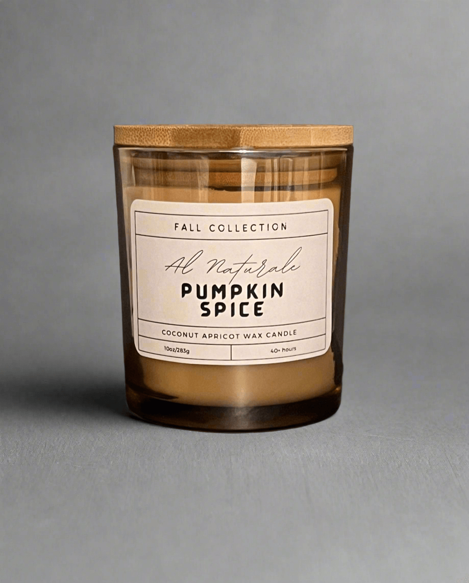 Premium coconut wax candle, coconut wax, natural, eco-friendly, scented, aromatic, pumpkin spice, autumn, fall, hand made