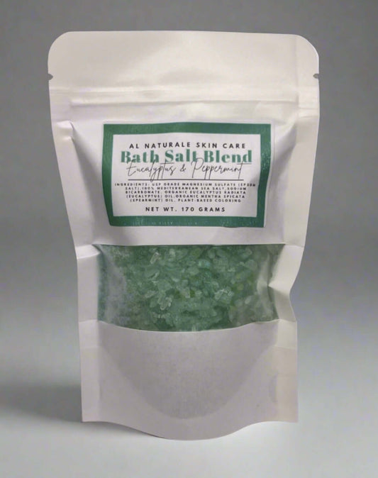 Bath Salt Blend, Eucalyptus and mint, Eco-friendly, Spa, Foot soak